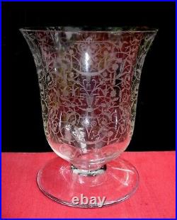 Baccarat Michelangelo Michel Ange Vase Crystal Cristal Gravé Art Deco 1930 A