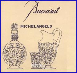 Baccarat Michelangelo Michel Ange Vase Crystal Cristal Gravé Art Deco 1930 A