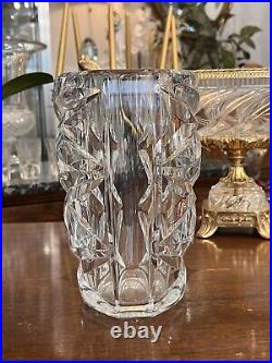 Baccarat / Superbe Vase En Cristal Taille 22 CM / Modele Art Deco