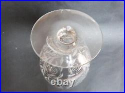 Baccarat vase art déco golfe juan décor gravé