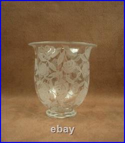 Beau Vase Art Deco En Cristal De Baccarat Georges Chevalier Fontenay Roses