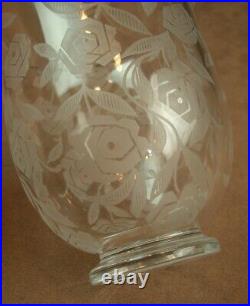 Beau Vase Art Deco En Cristal De Baccarat Georges Chevalier Fontenay Roses