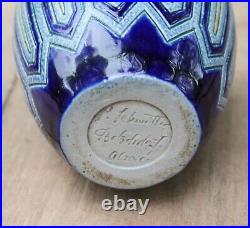 Betschdorf vase en grès bleu Alsace Art Déco