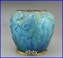Camille Fauré Vase pot en emaux cuivre signé Fauré limoges époque art déco Camille Fauré Vase pot en emaux cuivre signé Fauré limoges époque art déco