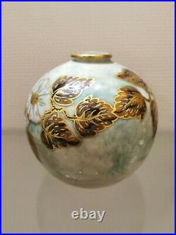 Camille THARAUD (1878-1956) Limoges vase boule Art Déco porcelaine Vert de Jade