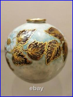 Camille THARAUD (1878-1956) Limoges vase boule Art Déco porcelaine Vert de Jade