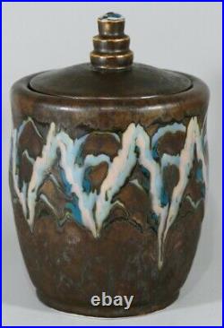 Camille Tharaud, Vase Couvert, Porcelaine émaillée Art Déco, Vers 1925