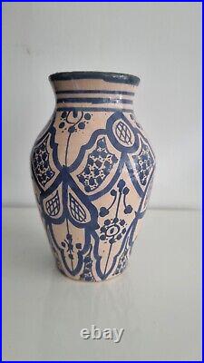 Ceramics Morocco vase vintage flower pot with pattern Maroc à motif art déco
