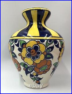 Charles CATTEAU (1880-1966) Vase faience BOCH Frères LA LOUVIERE Art-Déco