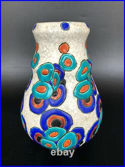 Charles Catteau Boch Freres La Louviere Ancien Petit Vase Art Deco D 946