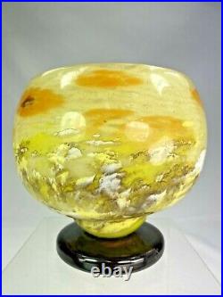 Charles Schneider Superbe Vase Sur Pied Art Deco (1924-1933) Decor Jades Tbe