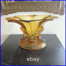 Coupe Walther & Sohne En Verre Moulé Pressé Art Déco Coupe Walther & Sohne En Verre Moulé Pressé Art Déco