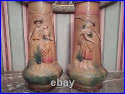 Couple de vases Art Déco années 1920 numérotés