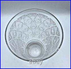 DAUM-NANCY Vase art deco dégagé à l'acide décor de losanges et points muller