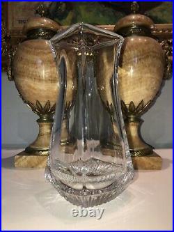 DAUM Vase En Cristal Signé Art Déco Hauteur 25cm