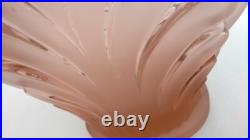 Edmond ETLING Ancien Vase Femmes nymphes Art Déco verre rose pressé moulé Edmond ETLING Ancien Vase Femmes nymphes Art Déco verre rose pressé moulé