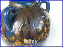 Emile Simonod vase en céramique poterie de Savoie sispa Art Deco rare décor