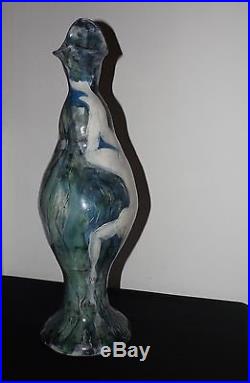 FEMME NUE Peinte sur Vase dans le Style ART-DÉCO / Artiste à Identifier