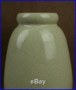 Felix Gete Cab, Vase Epoque Art Deco En Ceramique Craquelee