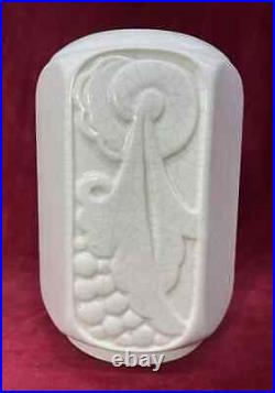 French Art Deco Crackle Glaze Vase Craquele A Dooz Design 1930 1940 30's 40's