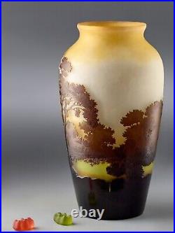 Gallé Vase Lacustre, original art déco art nouveau verrerie