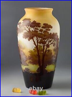 Gallé Vase Lacustre, original art déco art nouveau verrerie
