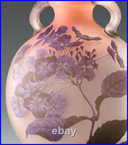 Gallé vase gourde original art déco art nouveau verre 30 cm
