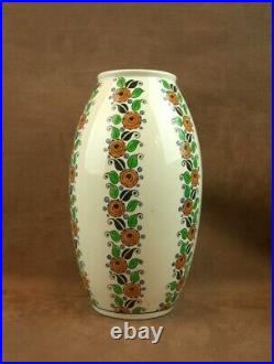 Grand Vase Bfk Boch Freres Keramis Art Deco Charles Catteau