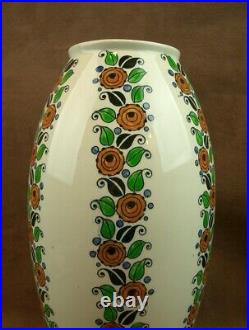 Grand Vase Bfk Boch Freres Keramis Art Deco Charles Catteau