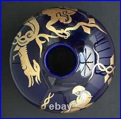 Grand Vase Boule Art Déco Mythologie Gustave Asch Faïence Sainte Radegonde 1931