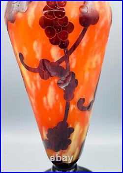 Grand Vase Pate De Verre Art Deco Perlieres Schneider Le Verre Francais 1930