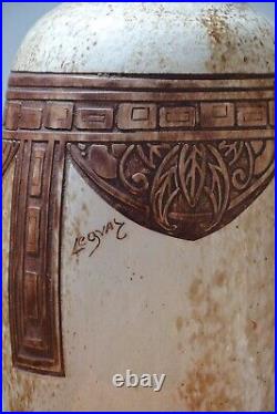 Grand Vase Pate De Verre- Degagé A L'acide Art -deco Legras 1925