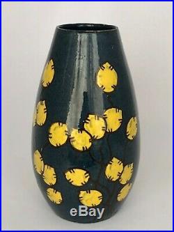 Grand Vase Signe Sispa Emile Simonod Savoyard Art Deco Terre Vernissee G371