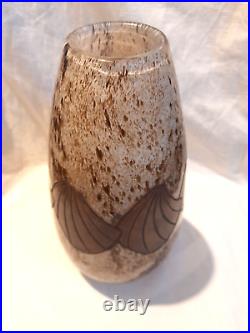 Grand Vase Théodore Legras Ancien Décor Coquillage Dégage Acide Art Déco 1920