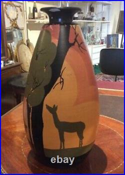 Grand Vase art déco Vallauris par Louis Giraud Hauteur 42cm