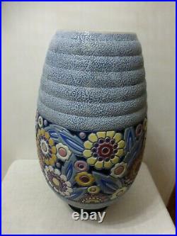 Grand Vase faience Imperial Amphora Art-déco LE Emile Laget Large vase Germany