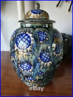 Grand Vase ou pot couvert ancien Art Déco De Sevres