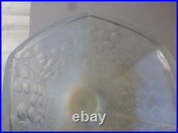 Grand Vase verre opalescent Edmond ETLING modèle Mimosa art déco