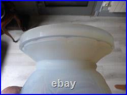 Grand Vase verre opalescent Edmond ETLING modèle Mimosa art déco