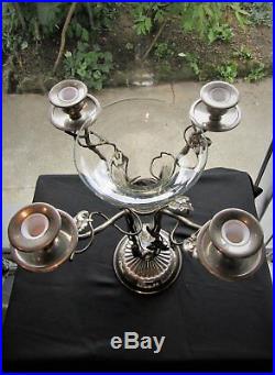 Grand candélabre, chandelier vase design argent cristal