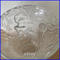 Grand vase Art Déco 1936 BAROLAC verre givré Josef Inwald Decor sous-marin