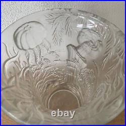 Grand vase Art Déco 1936 BAROLAC verre givré Josef Inwald Decor sous-marin