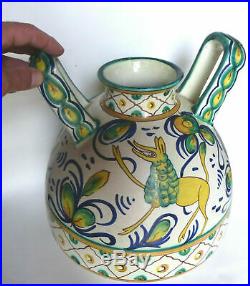 Grand vase Art Déco HB Quimper décors hispano-mauresques 1925
