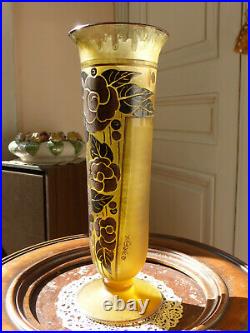 Grand vase Art déco signé d'Argyl