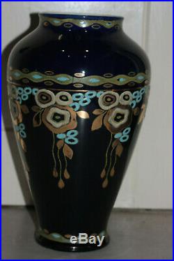 Grand vase Tango de Charles Catteau pour Keramis frères Boch Art Deco 1922