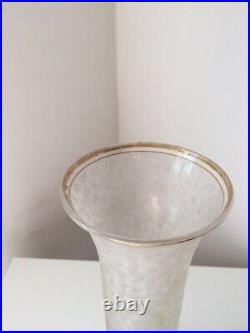 Grand vase rouleau art déco Cristal saint Louis
