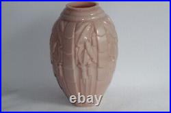 Grande vase opaline rose Art déco (55581)