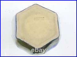 Grès de Rambervillers, vase signé, art déco, décor métallisé, flammé. Rare