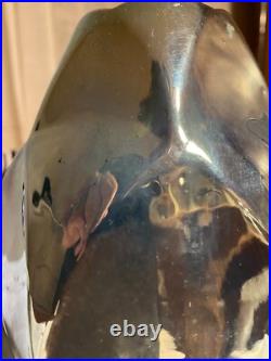Grès de Rambervillers, vase signé, art déco, décor métallisé, flammé. Rare