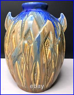 Grès émaillé VASE signé METENIER art déco Mid century vintage antique µ Grès émaillé VASE signé METENIER art déco Mid century vintage antique µ